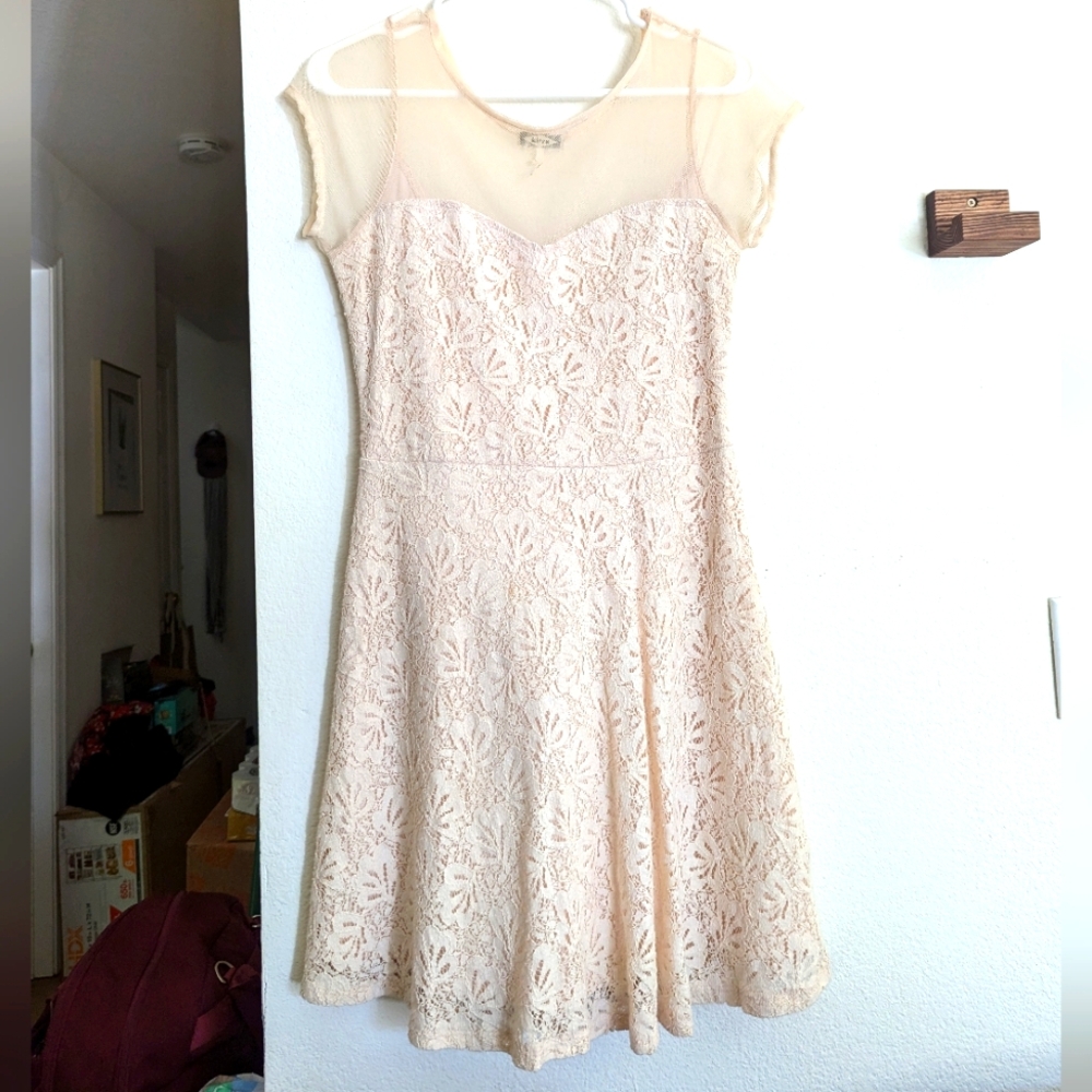Cream Lace Dress